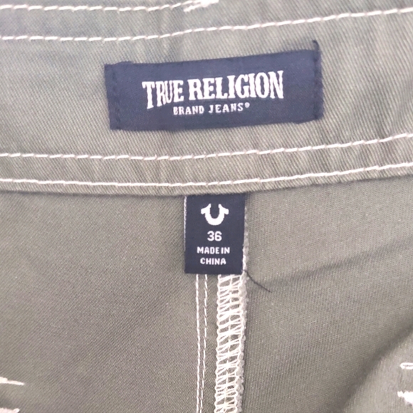 True ReligionJean Men Size 36Cargo Pants Style #108335 Kalamata Green - Picture 4 of 11